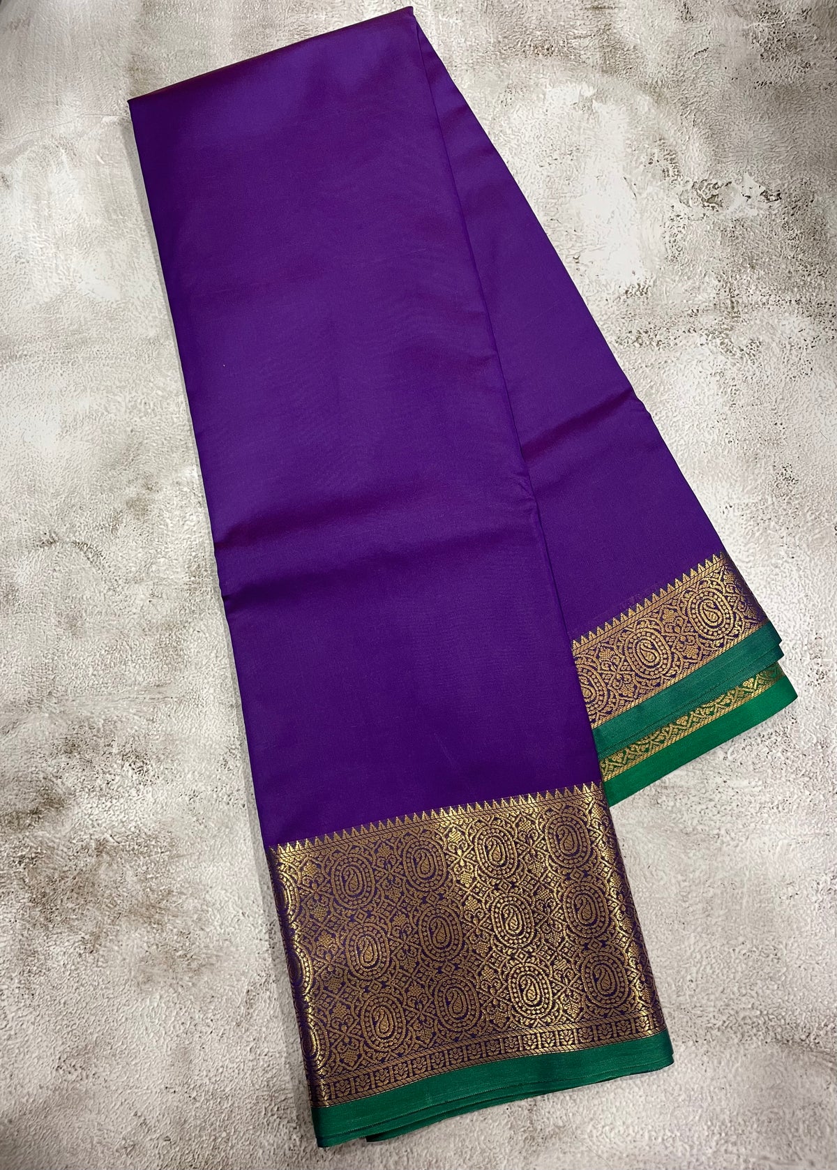 Violet and Green kanchipuram soft silk saree - PSSS44