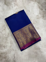 Blue and Purple kanchipuram soft silk saree - PSSS46