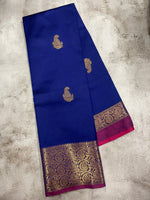 Blue and Purple kanchipuram soft silk saree - PSSS46