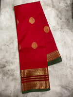 Red and Green kanchipuram soft silk saree - PSSS47