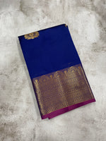 Blue and Purple kanchipuram soft silk saree - PSSS48