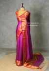 Magenta semi banarasi silk saree- AISHN2