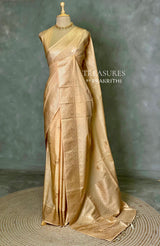 Sandal Semi Tusser silk saree- PBRMM3