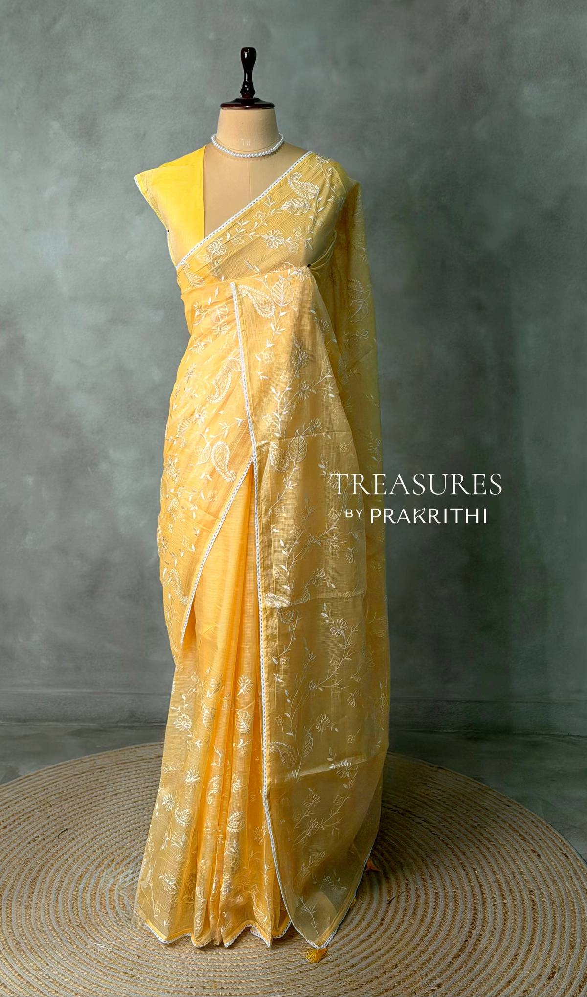 Yellow soft kotta saree - PBR33U