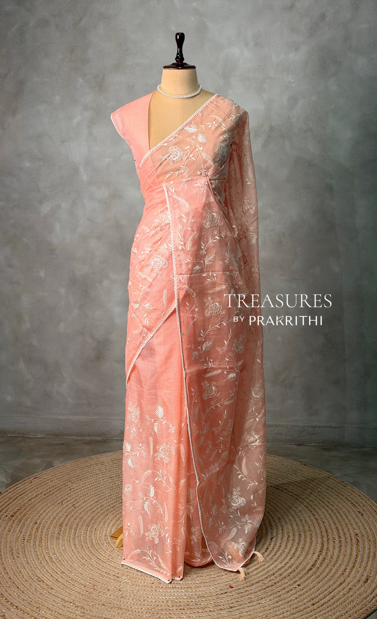 Peach soft Kotta saree- PBR33S