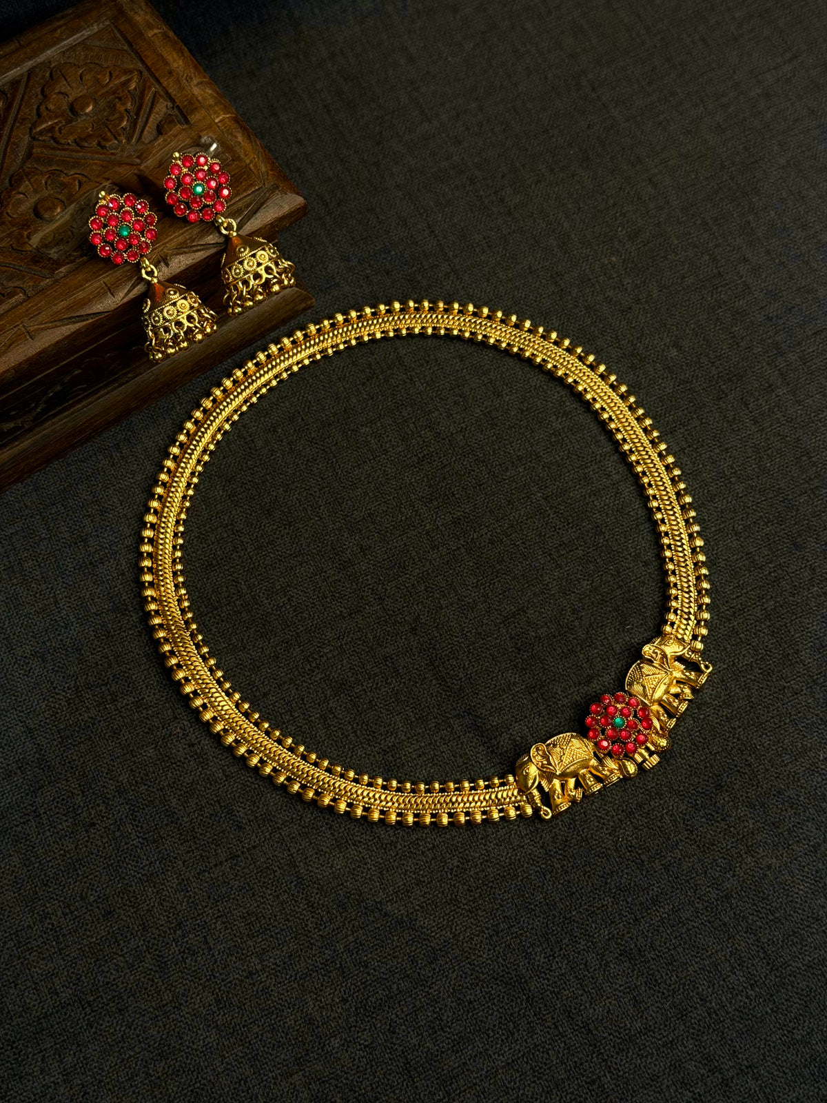 Premium hasli elephant necklace - JW155A