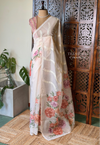White Net kotta saree - PBR34D