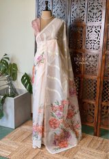 White Net kotta saree - PBR34D