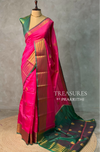 Blue and Magenta semi kanchipuram soft silk saree - PSSN198
