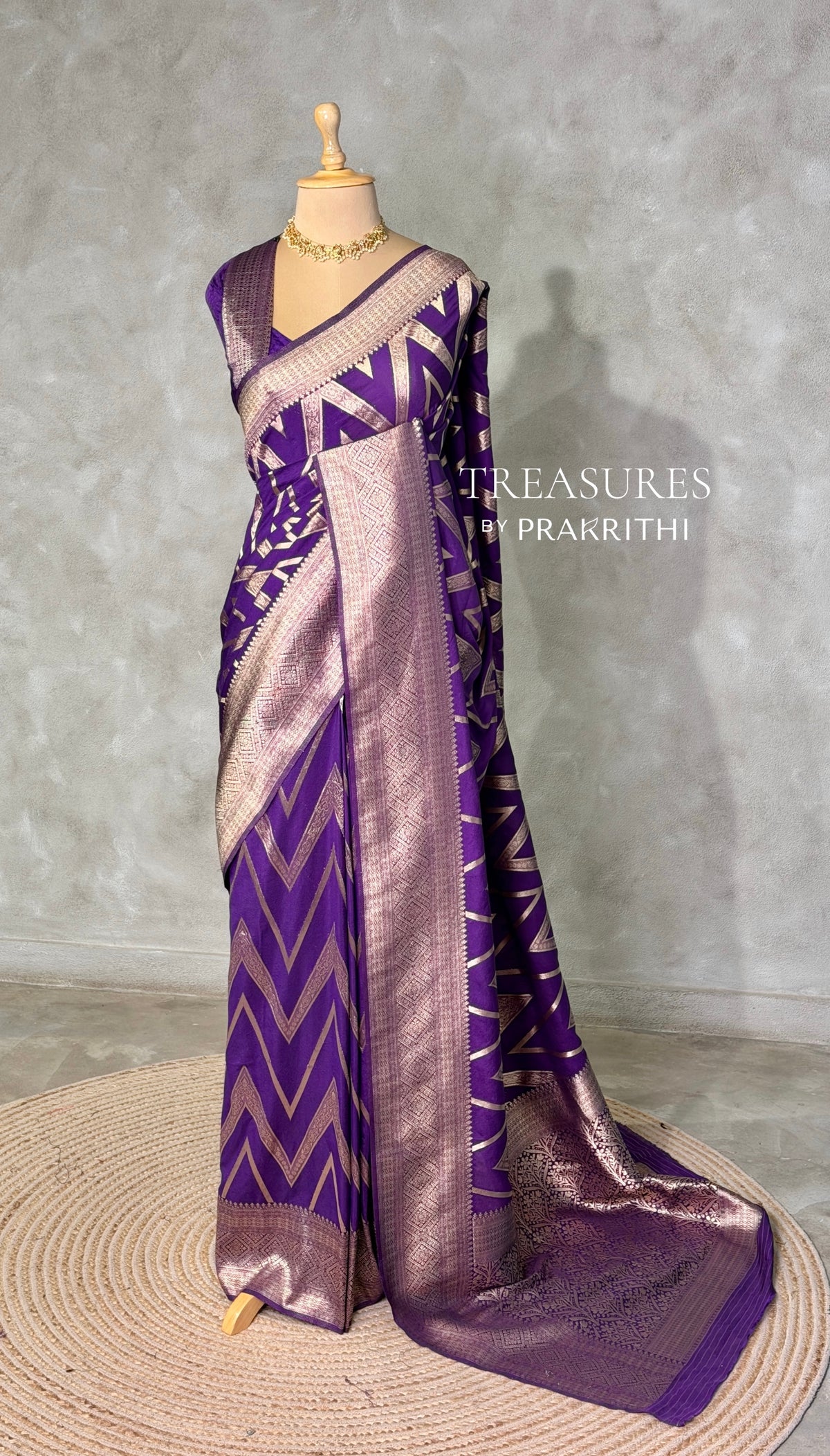 Violet Georgette fabric saree- PBRVAR1M