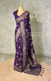 Violet Semi Tusser silk saree- PBRMM4D