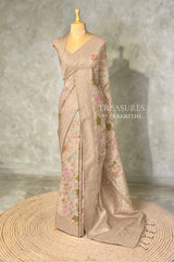 Nude shade Semi Tusser silk saree- PBRMM4F