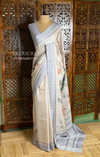 Sandal soft Tusser Silk saree- PBR33T10