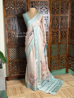 Sandal soft Tusser Silk saree- PBR33T13