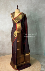 Brown Banarasi silk saree -PIH64
