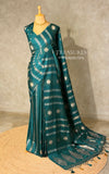 Peacock blue Banarasi Satin silk Saree - PBRMM6i