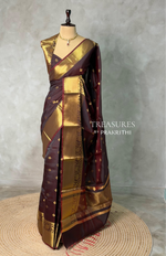 Brown Banarasi silk saree -PIH65