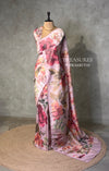 Pastal pink Pure Soft Tissue silksaree - PBRRUPB