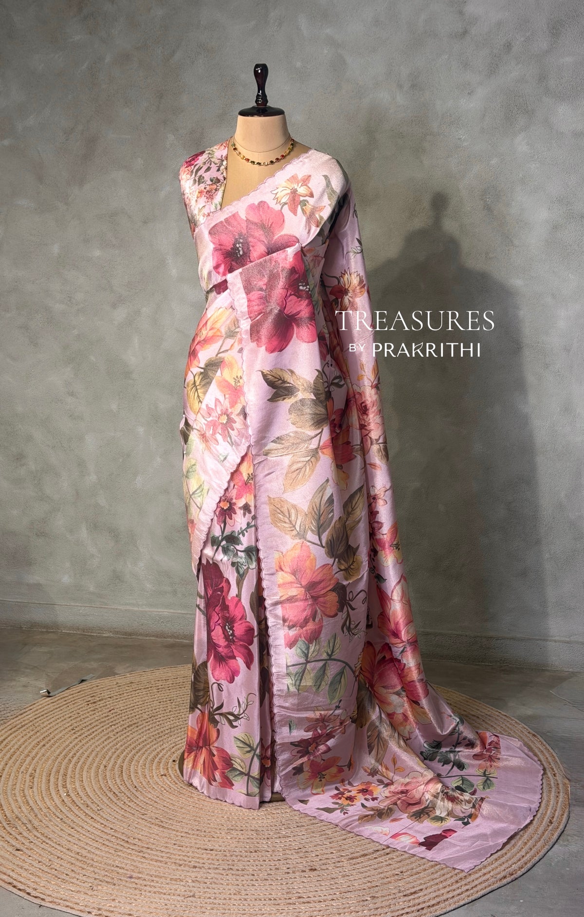 Pastal pink Pure Soft Tissue silk  saree - PBRRUPB