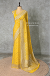 Yellow Banarasi Georgette Saree - PBRH2DN