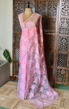 Pink Pure organza Silk saree- PBR37B