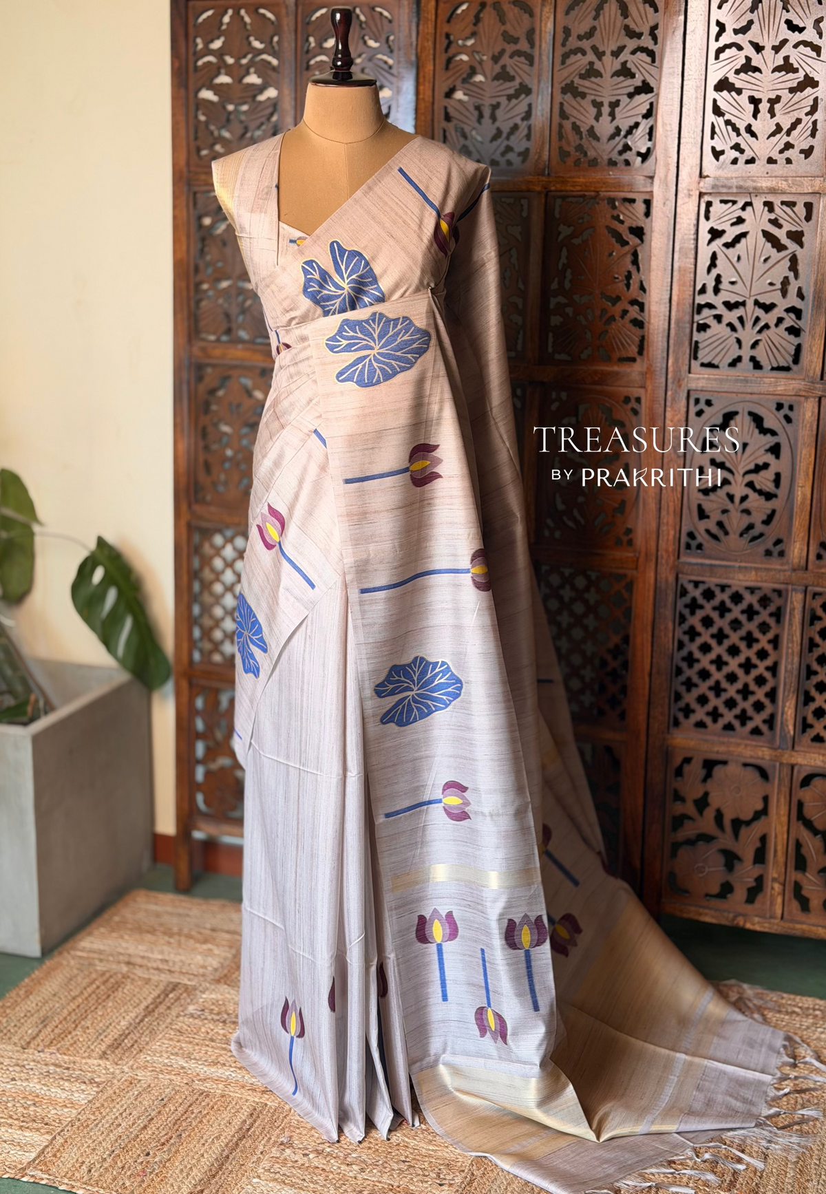 Soft Tusser Silk saree- PBR33T16