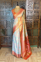 Soft Tissue pochampalli silk Saree - PBRKIV3