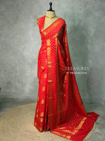 Red Banarasi silk saree -PIH60A
