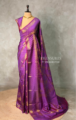 Purple Banarasi silk saree -PIH60B