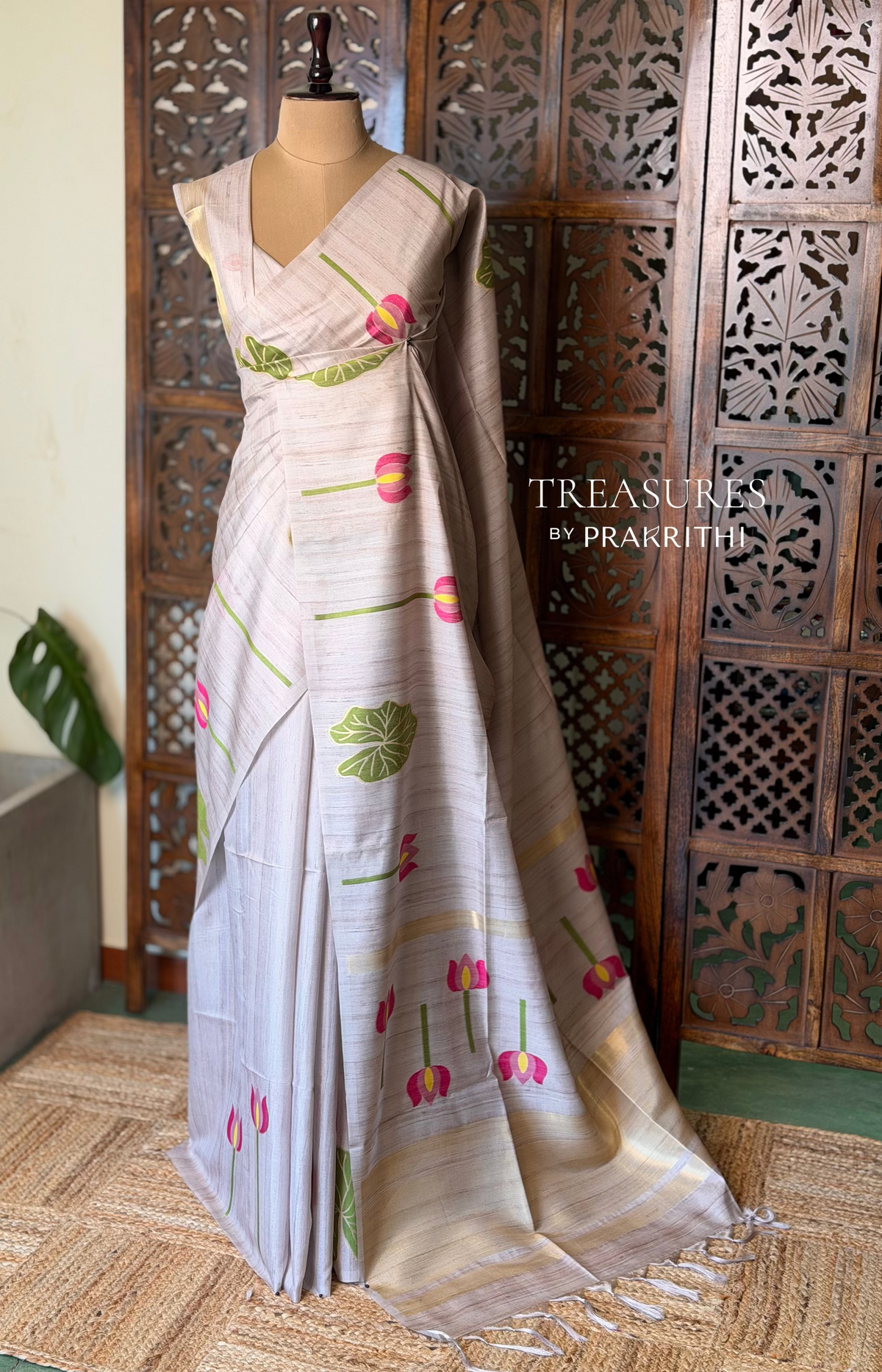 Soft Tusser Silk saree- PBR33T17