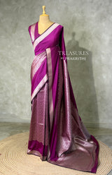 Purple katan Banarasi silk saree - PRAZ9