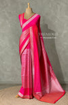 Rani Pink katan Banarasi silk saree - PRAZ9D