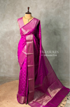 Magenta Banarasi silk saree -PIH62B