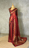 Maroon Pure mashru Satin Banarasi silk saree - PRAZ13