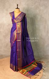 Violet Banarasi silk saree -IHAISH