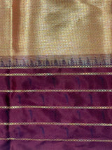 Gold and maroon tissue banarasi Saree - PFAZ25A