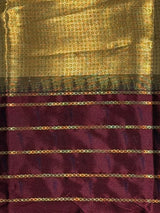Gold and maroon tissue banarasi Saree - PFAZ25