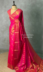 Rani pink banarasi silk saree- GAL12