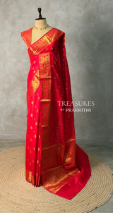 Red banarasi silk saree- GAL12B