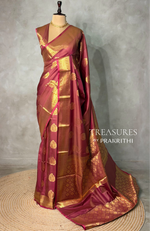 Maroon Banarasi silk saree -PIH71