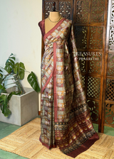 Dark Brown pure silk saree- PBR41