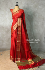 Maroon semi banarasi saree -PIH22E
