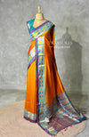 Mustard yellowpochampalli silk Saree - PBRKIV4F