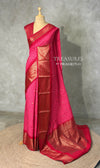 Dark Pink and Red Silk saree - PBRZU8D
