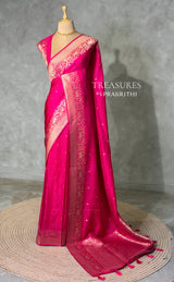 Rani Pink Viscose Silk Saree - PBRATH8A