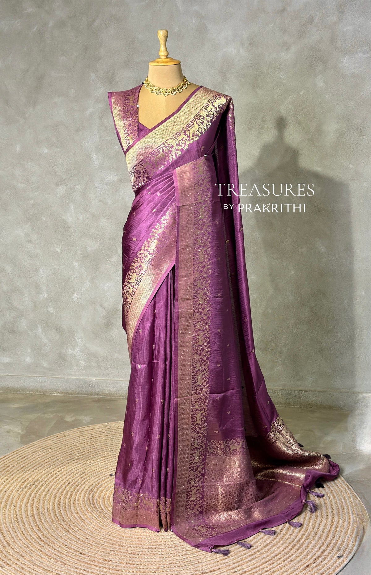 Onion Pink Viscose Silk Saree - PBRATH7B