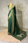 Dark Green Viscose Silk Saree - PBRATH8D