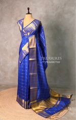 Blue semi Banarasi silk saree -RUK44D