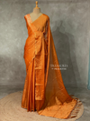 Orange Banarasi crush Tissue silk saree - MPS33D