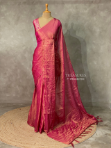 Magenta Banarasi crush Tissue silk saree - MPS33C